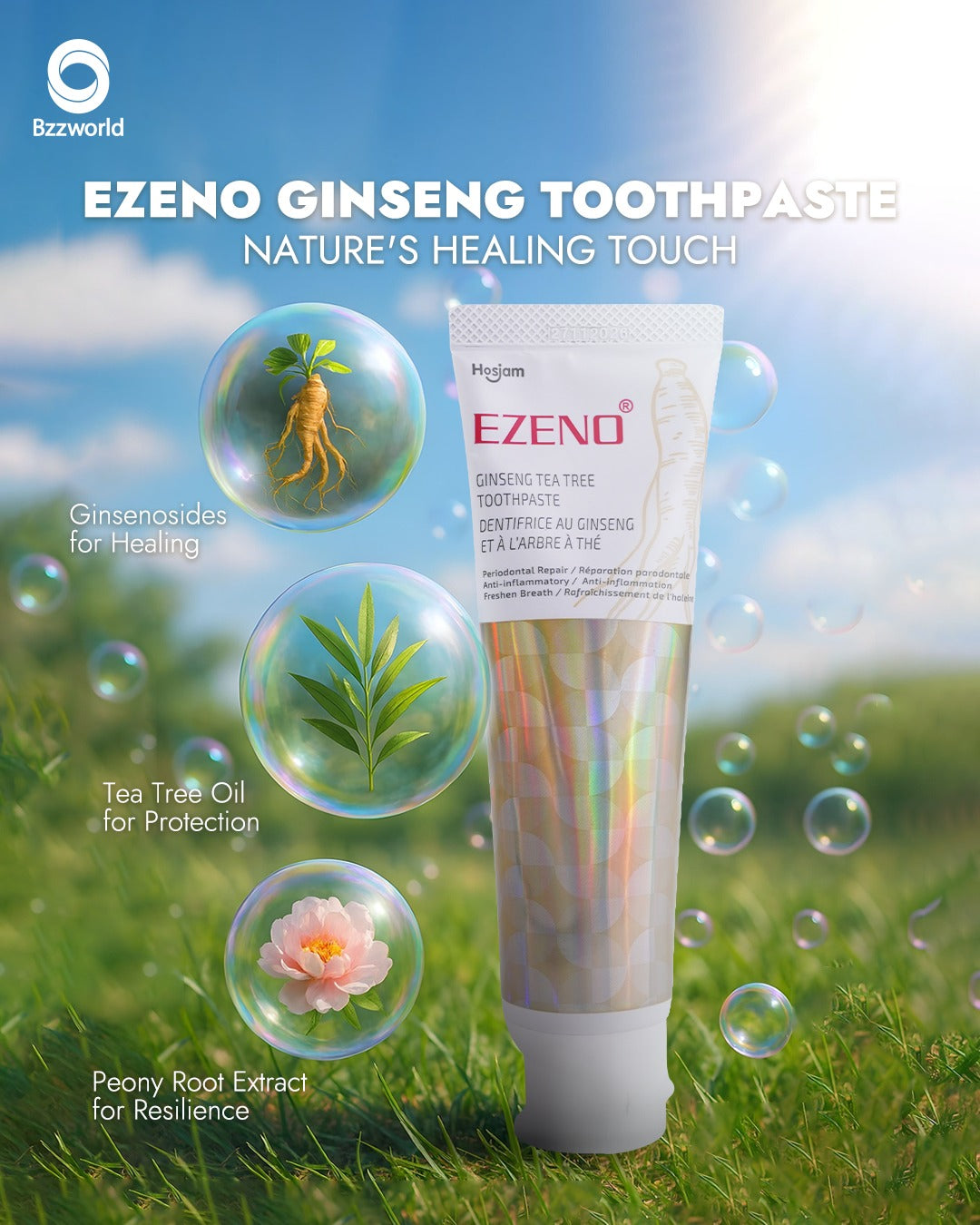 Ezeno Ginseng Tea Tree Toothpaste